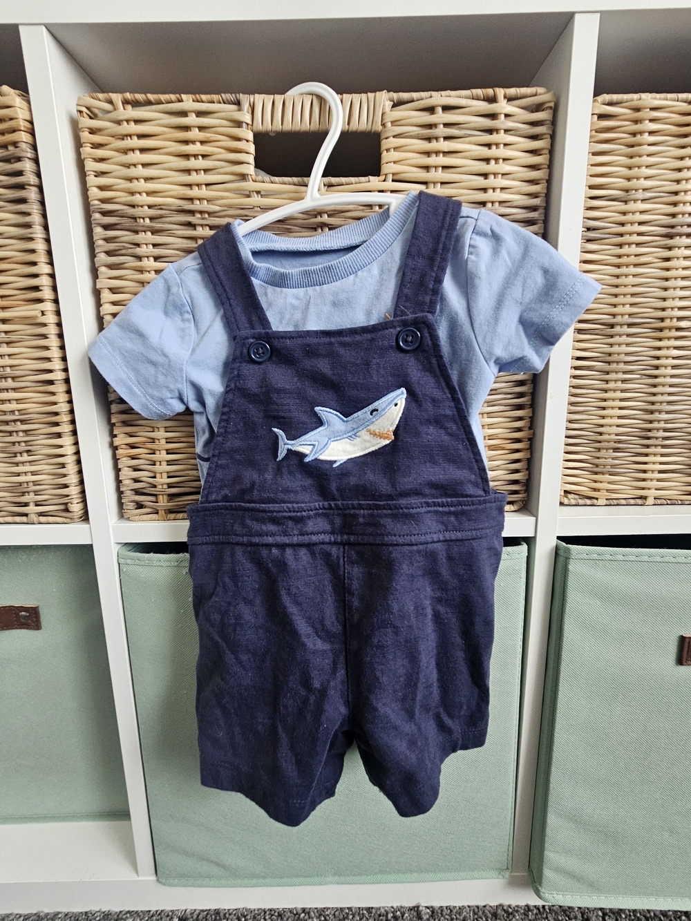 Pekkle Tee and Short Overalls Set 9 Months